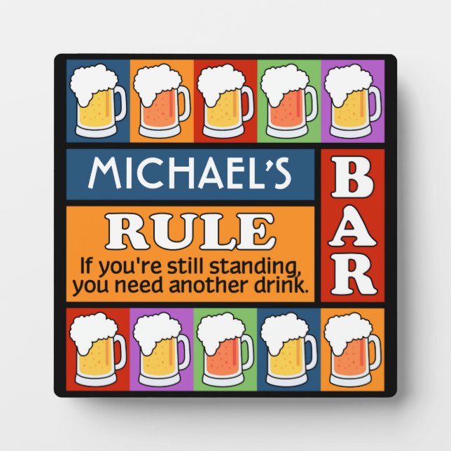 Photo Plaque BEER Bar Pop Art CUSTOM (Devant)