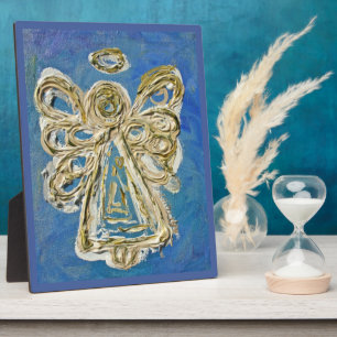Photo Plaque cadeau de peintures d'art de l'ange bleu ga