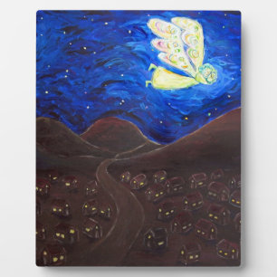 Photo Plaque Cadeau Peinture Artistique Ange Gardien ave