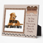 Plaque commémorative de chien tons bruns