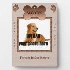 Plaque commémorative pour chien tons marron