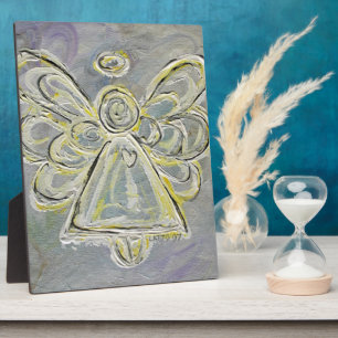Photo Plaque d'art avec peinture de l'ange de lumière bl