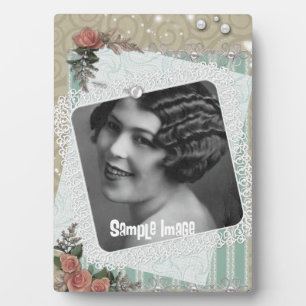 Photo Plaque d'art de la dentelle vintage et de perles