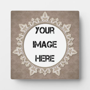 Photo Plaque d'art en dentelle Vintage ronde