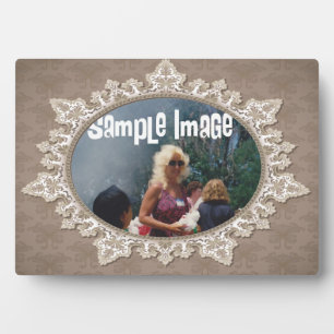 Photo Plaque d'art en dentelle Vintage ronde