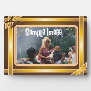 Photo Plaque d'art en ruban or