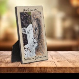 Photo Plaque de bureau Lion et Lamb