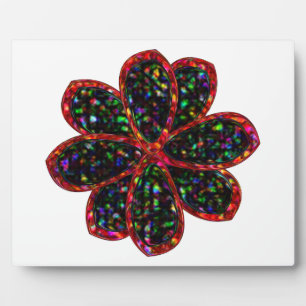 Photo Plaque de fleurs de Parties scintillant noire et r