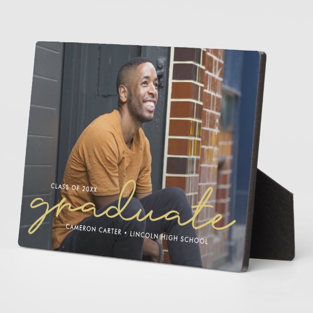 Photo Plaque de graduation de couleur de couleur à écrir (Côté)