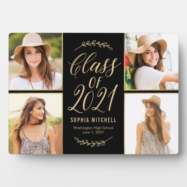 Photo Plaque de graduation radiante graduée (Devant)