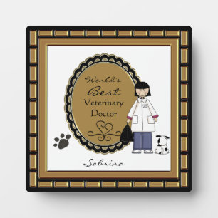 Photo Plaque de la meilleure dame vétérinaire du monde