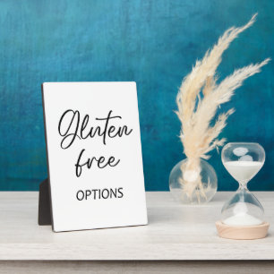 Photo Plaque de la table Gluten avec Easel
