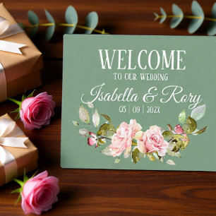 Photo Plaque de Mariage Basil et Roses Roses Roses Roses