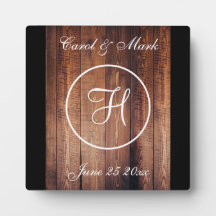 Plaque de Mariage Rustique Woodlook avec Easel