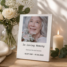 Plaque de mémoire personnalisée pour affichage sur
