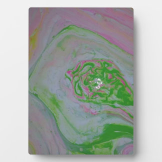 Photo Plaque de peinture acrylique coulée de pastèque