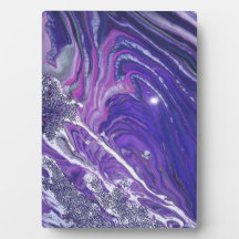 Plaque de peinture acrylique versée de la rivière