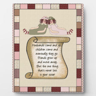 Photo Plaque de poème des sœurs Prim