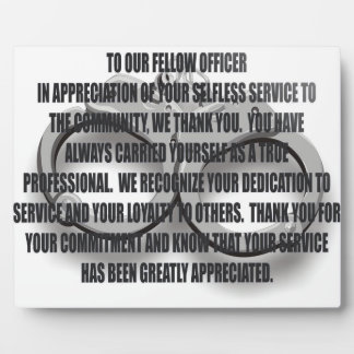 PHOTO PLAQUE DE RETRAITE DES OFFICIERS