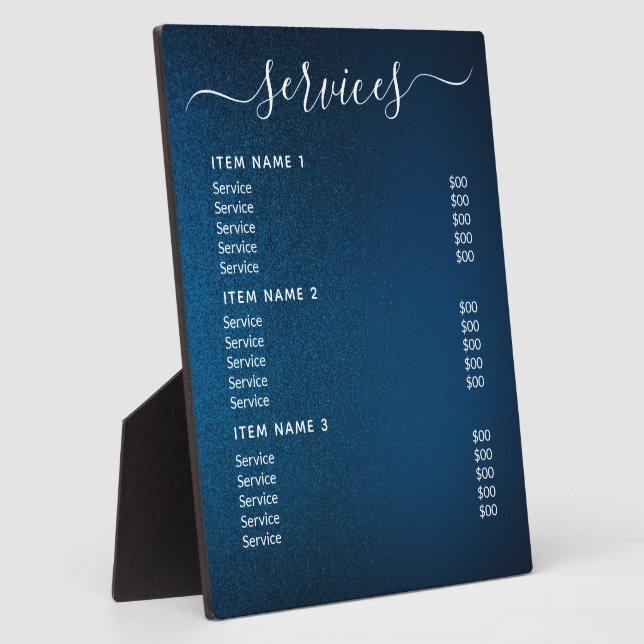 Photo Plaque de table avec Easel (Côté)