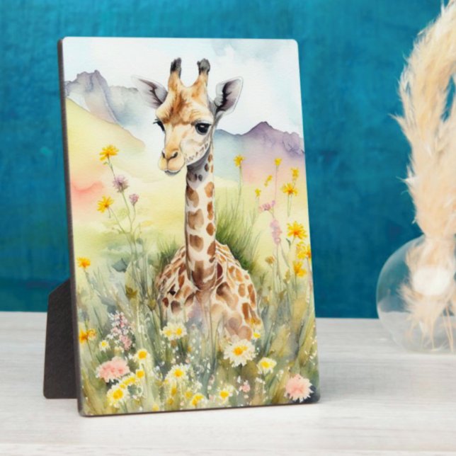 Photo Plaque de table Giraffe avec de l'Easel (Créateur téléchargé)