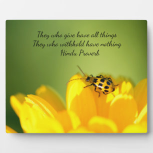 Photo Plaque de table Words of Wisdom avec Easel