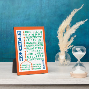 Photo Plaque des stations de métro d'Helsinki