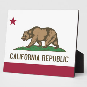 Photo Plaque drapeau de l'État de Californie