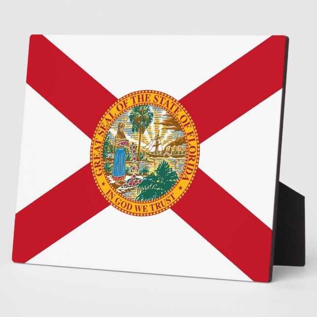 Photo Plaque drapeau de l'État de Floride (Côté)