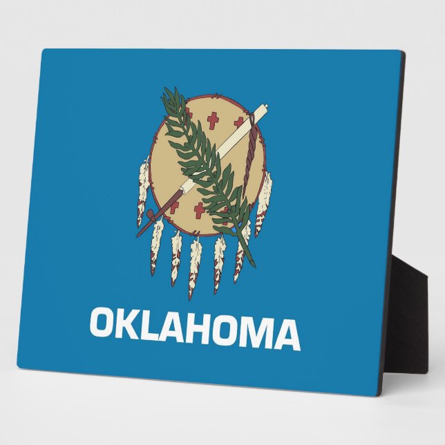 Photo Plaque Drapeau de l'État d'Oklahoma (Côté)