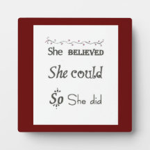 Plaque Inspirant avec Chevalet Femmes Filles