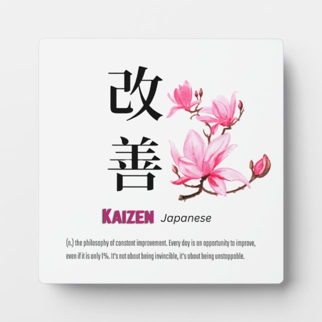 Photo Plaque japonaise Kaizen (Devant)