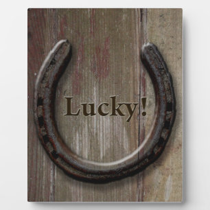 Photo Plaque Lucky Horseshoe