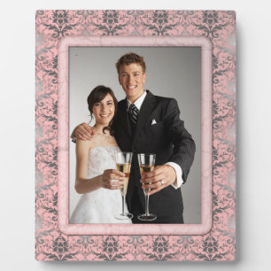 Photo Plaque Mariage damassé Pink Grunge