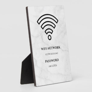 Photo Plaque noire pour réseau Wifi et mot de passe