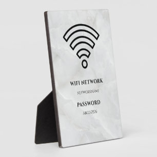 Photo Plaque noire pour réseau Wifi et mot de passe