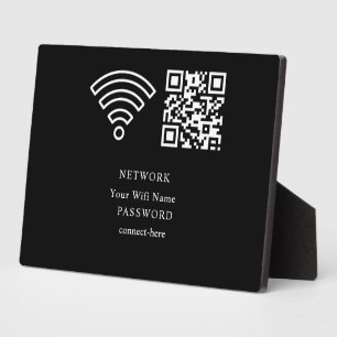 Photo Plaque noire pour réseau Wifi et mot de passe