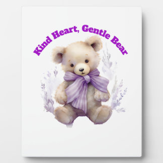 Photo Plaque Ourson Douce Ourse Coeur Gentil - Joli Moti