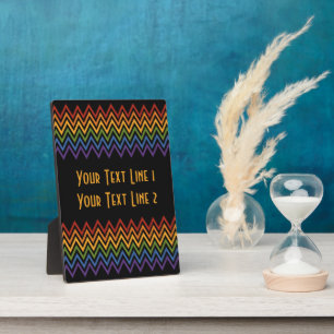 Photo Plaque personnalisée Motif Rainbow Chevron