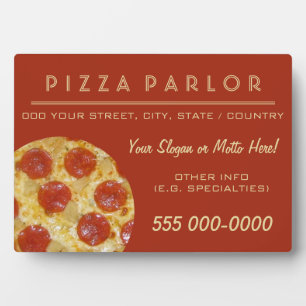Photo Plaque personnalisée Pizza Parlor