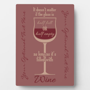 Photo Plaque personnalisée Red Wine Glass