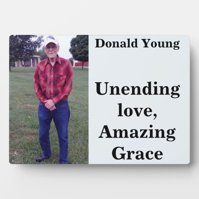 Photo Plaque photo, personnalisation du mémorial (Devant)