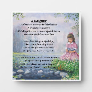 Photo Plaque poème fille - Petite conception fille