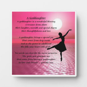Photo Plaque poème Godgirl - Design Ballerina