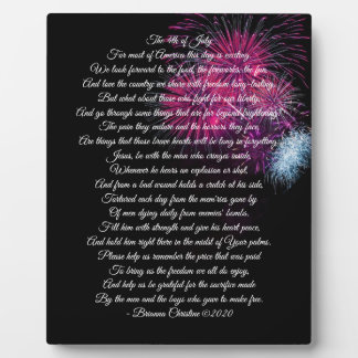 Photo Plaque poème vétéran