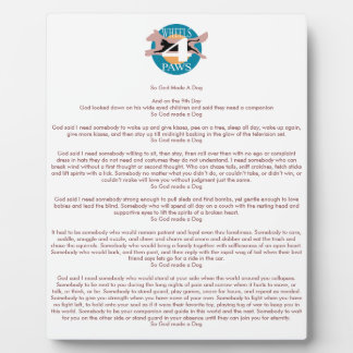 Photo Plaque "So God made A Chien"