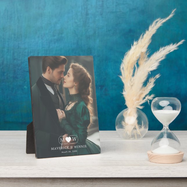 Photo Plaque souvenir romantique pour couples amoureux (Côté)