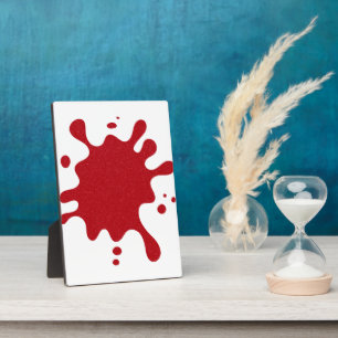 Photo Plaque sur pied personnalisée à encre rouge tomate