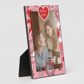 Photo Plaque - Vertical Frame - Hearts Hearts