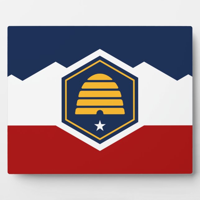 Photo Plaque with flag of Utah State, USA (Devant)